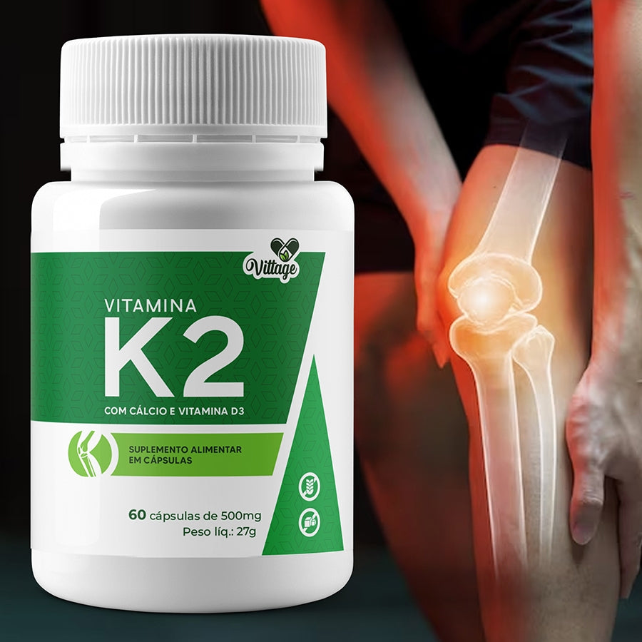 Vitamina K2 Mk7 Cálcio + vitamina D3 Menaquinona-7