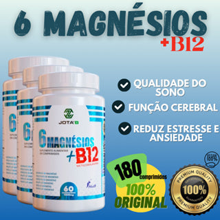 Suplemento Premium Magnésios dimalato + 5 + Vitamina B12 Metilcobalamina 1000mg 60 comprimidos