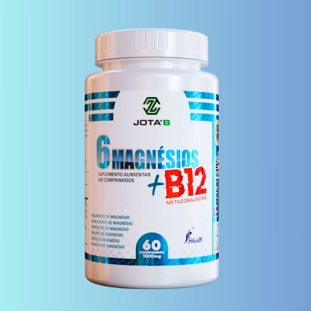 Suplemento Premium Magnésios dimalato + 5 + Vitamina B12 Metilcobalamina 1000mg 60 comprimidos