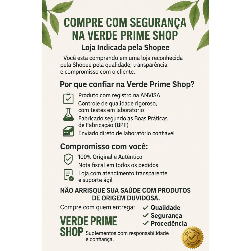Psyllium + Maca + Quitosana + Cártamo + Chá verde e muito mais | Composto Natural | 60 Cápsulas