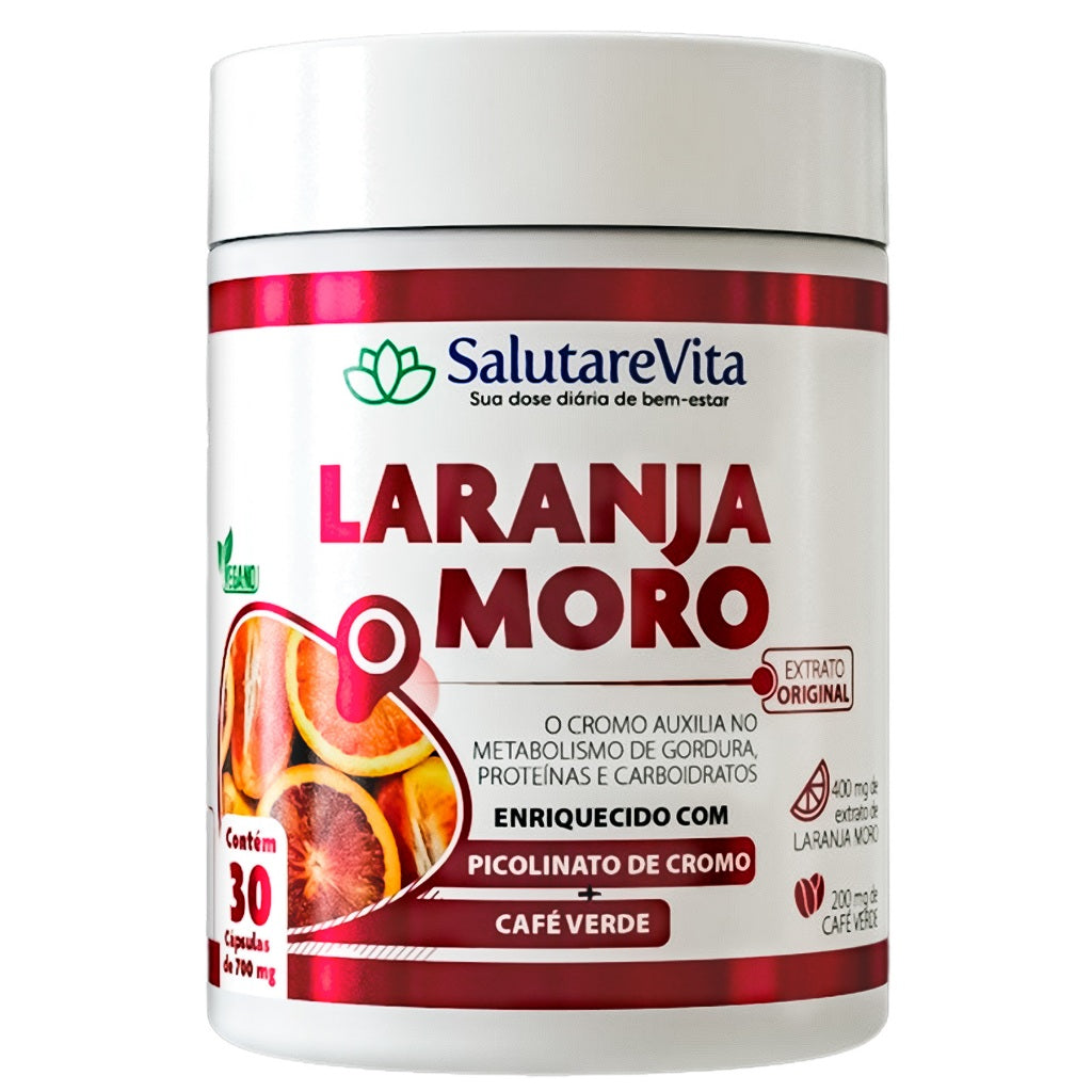 Laranja Moro com Cromo e Café Verde Antioxidante Vegano