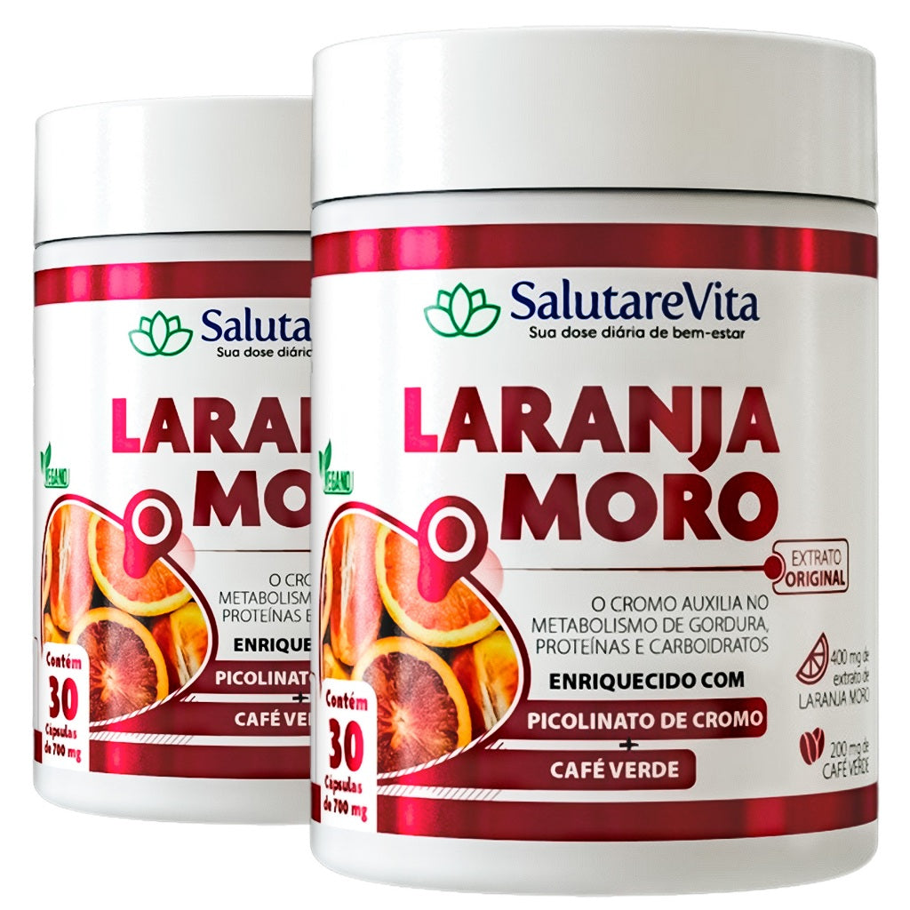 Laranja Moro com Cromo e Café Verde Antioxidante Vegano