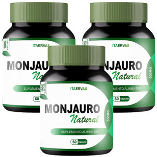 MONJAURO natural 500mg 60 cápsulas itaervas KIT 3 Potes para 3 meses de tratamento