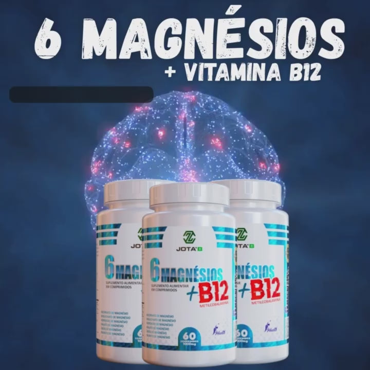 Suplemento Premium Magnésios dimalato + 5 + Vitamina B12 Metilcobalamina 1000mg 60 comprimidos